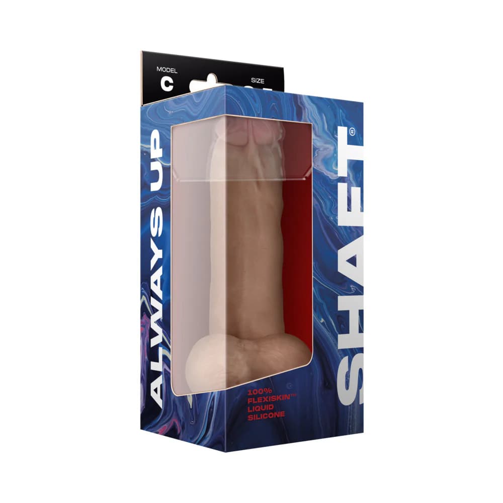 Shaft Model C: 8.5 in. Dual Density Silicone Dildo with Balls Pine thumbnail