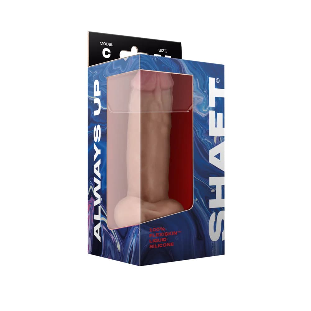 Shaft Model C: 7.5 in. Dual Density Silicone Dildo with Balls Pine thumbnail