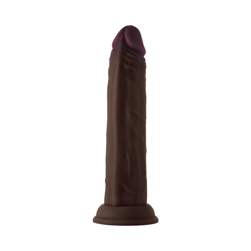 Shaft Model J: 8.5 in. Dual Density Silicone Dildo Mahogany thumbnail