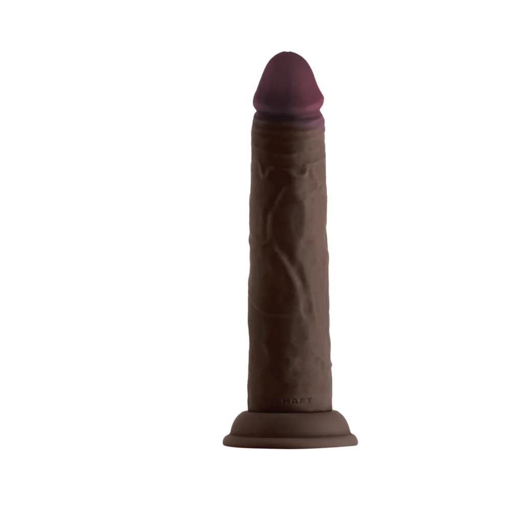 Shaft Model J: 8.5 in. Dual Density Silicone Dildo Mahogany thumbnail
