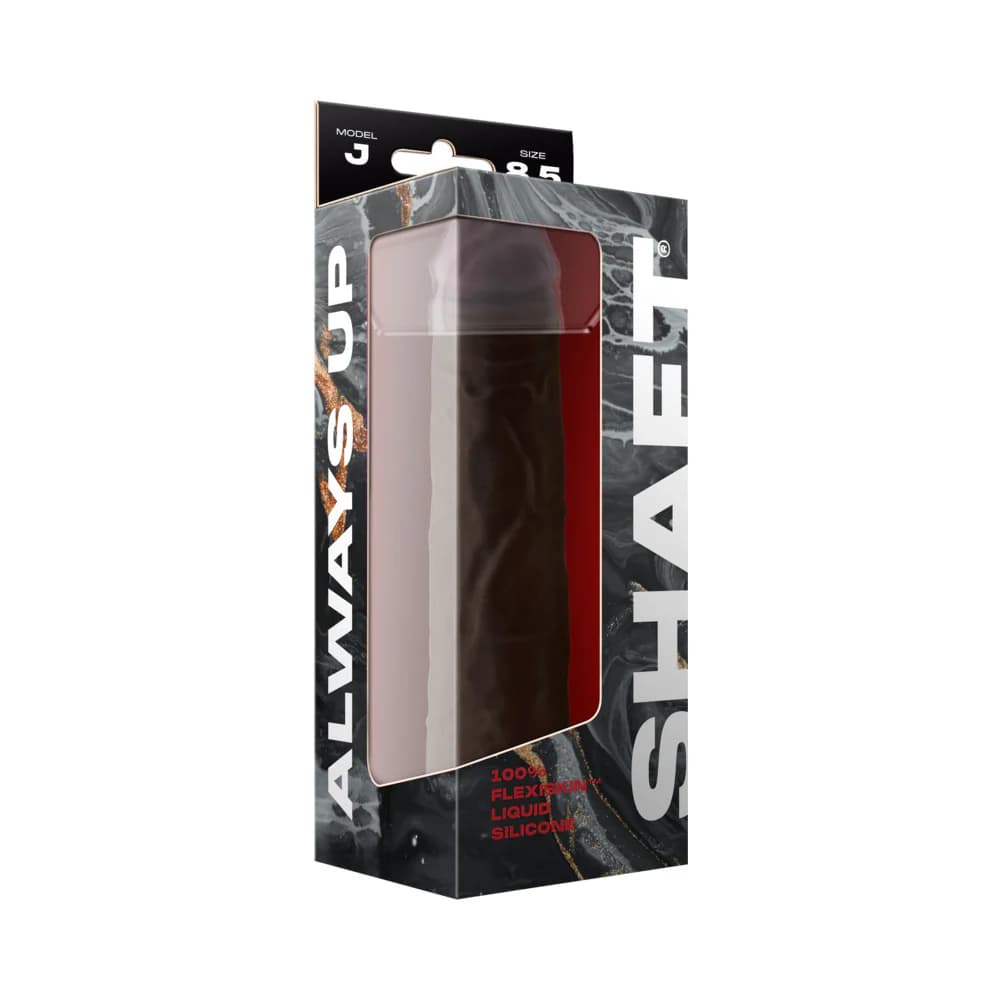 Shaft Model J: 8.5 in. Dual Density Silicone Dildo Mahogany thumbnail