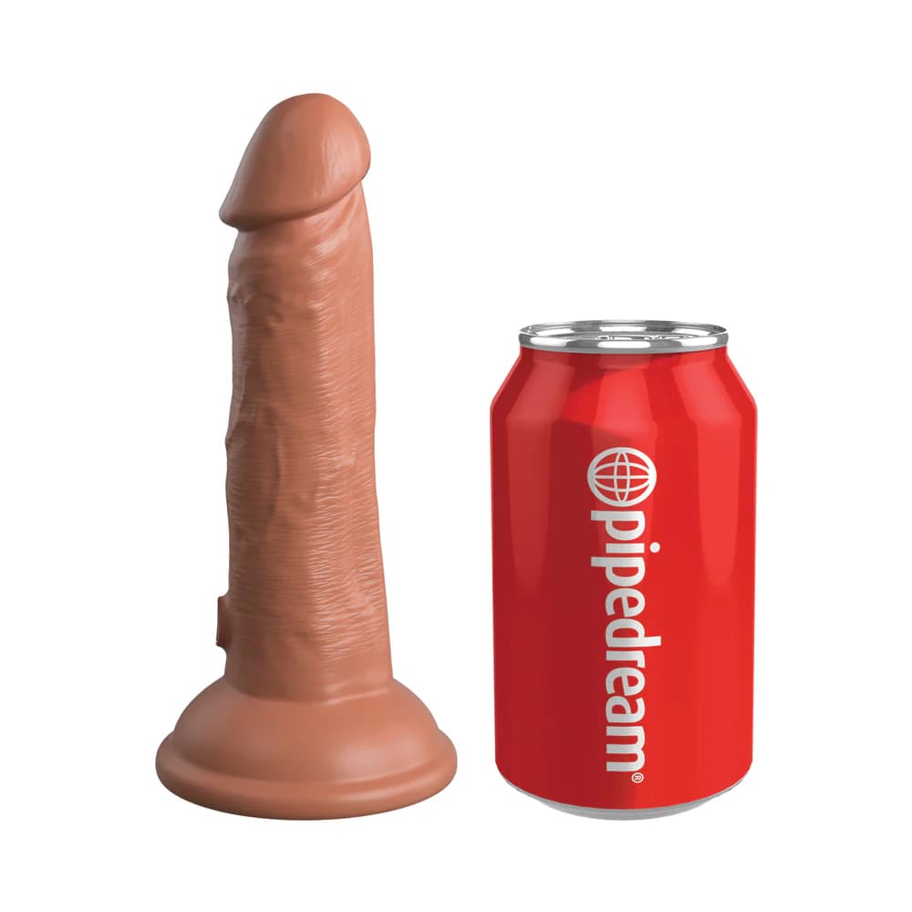 King Cock Elite 7 in. Dual Density Silicone Cock Realistic Dildo With Suction Cup Tan thumbnail