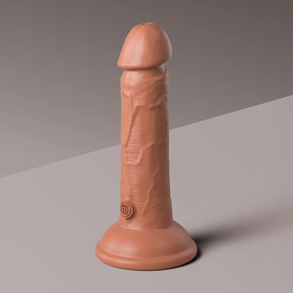 King Cock Elite 7 in. Dual Density Silicone Cock Realistic Dildo With Suction Cup Tan thumbnail 5