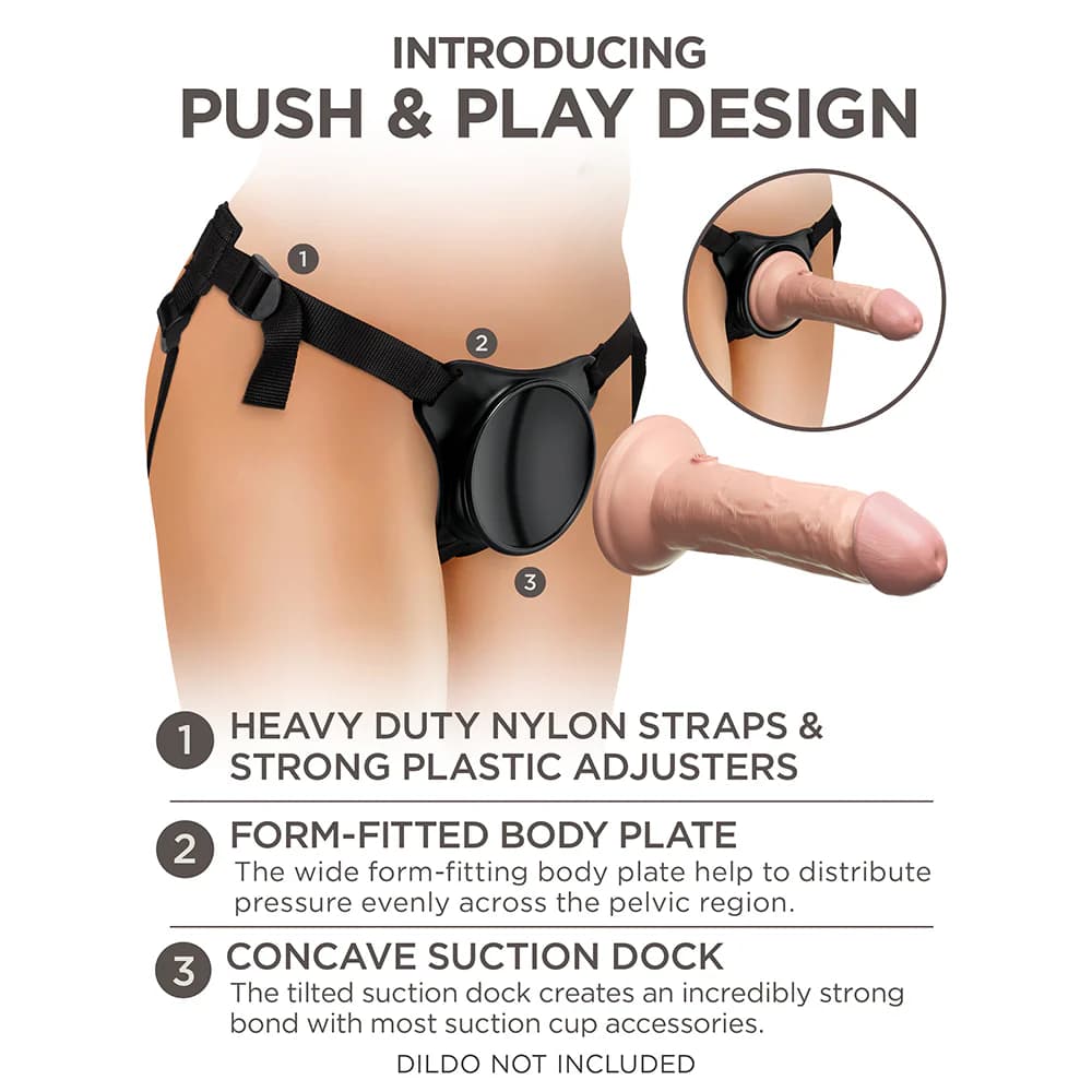 King Cock Elite Beginner's Body Dock Strap-On Harness Black thumbnail 5