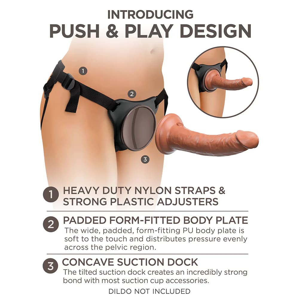 King Cock Elite Comfy Body Dock Strap-On Harness Black thumbnail 5