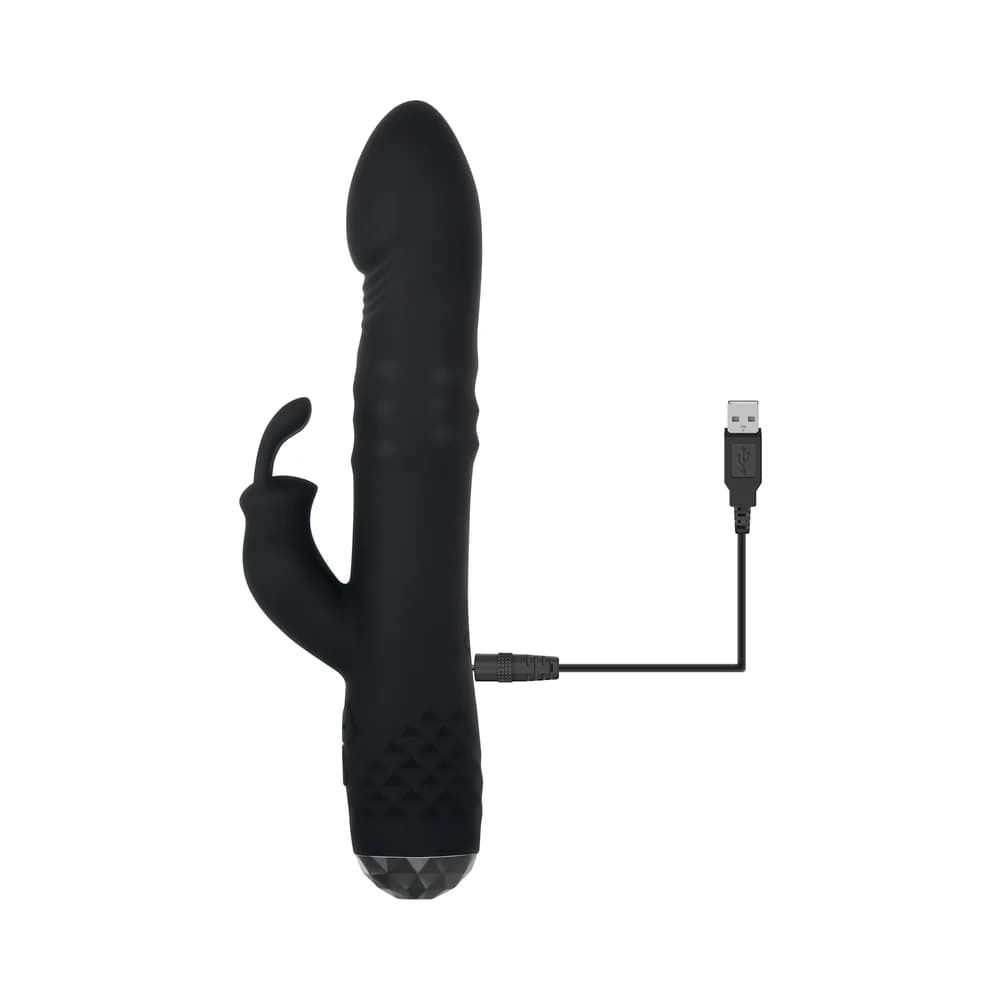 Evolved Bodacious Bunny Rechargeable Silicone Rabbit Vibrator Black thumbnail