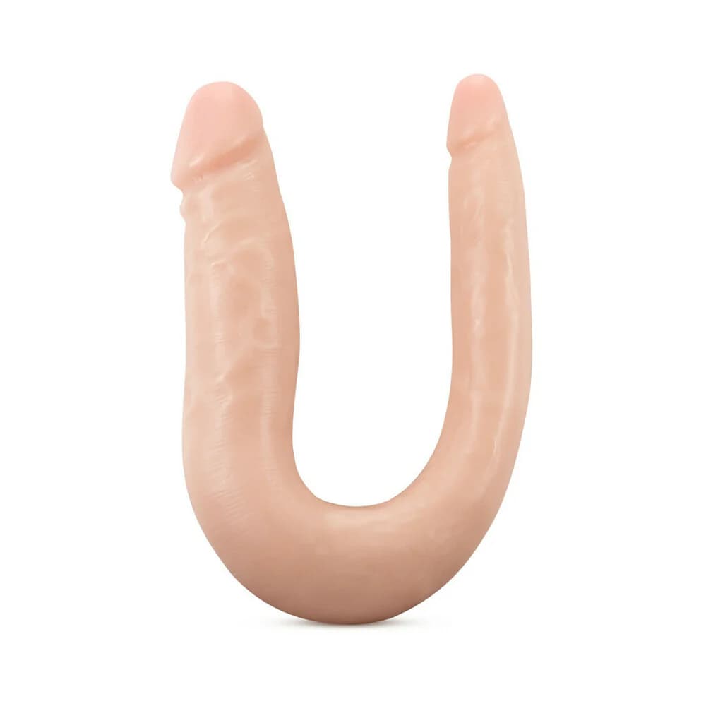Dr. Skin Mini Double Dong Realistic 12 in. Dual-Ended Dildo Beige thumbnail