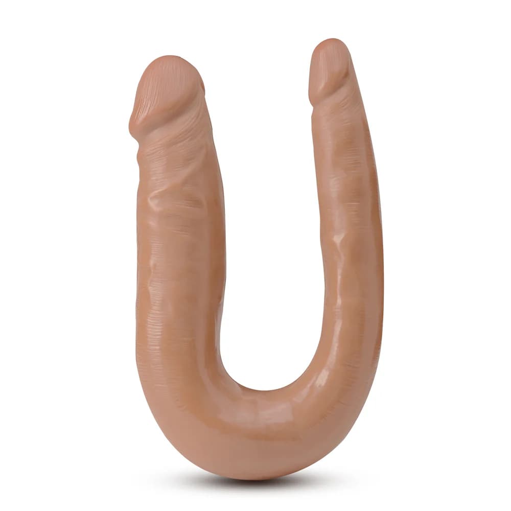 Dr. Skin Mini Double Dong Realistic 12 in. Dual-Ended Dildo Tan thumbnail