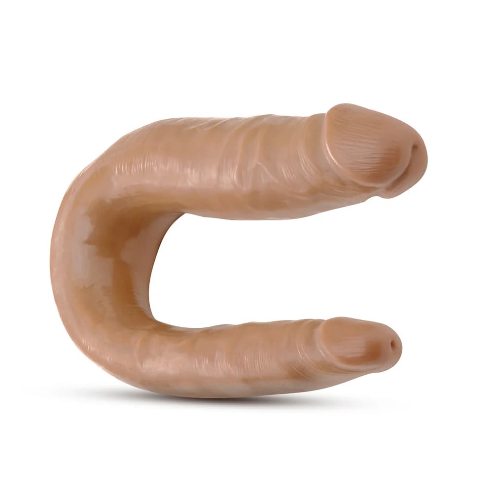 Dr. Skin Mini Double Dong Realistic 12 in. Dual-Ended Dildo Tan thumbnail