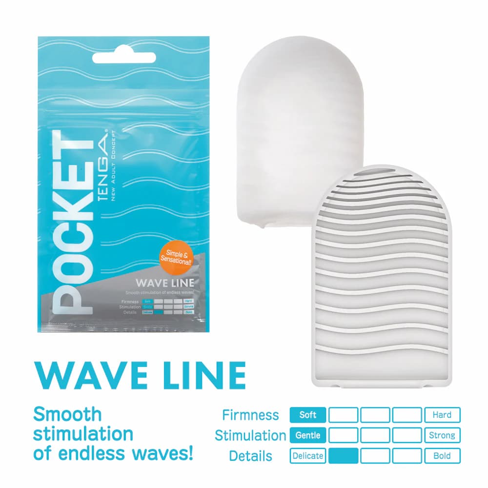 Tenga Pocket Masturbator Sleeve Wavy Line thumbnail 3