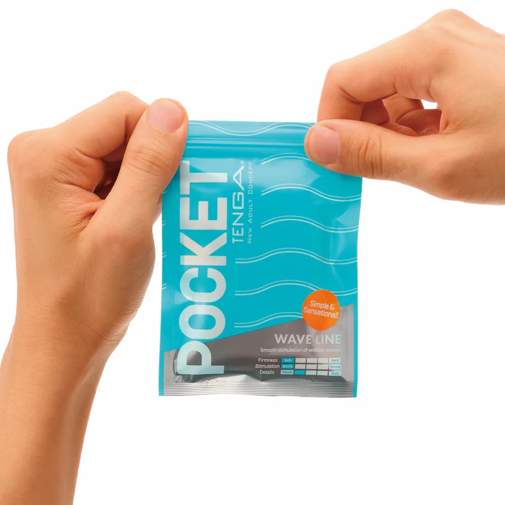 Tenga Pocket Masturbator Sleeve Wavy Line thumbnail 4