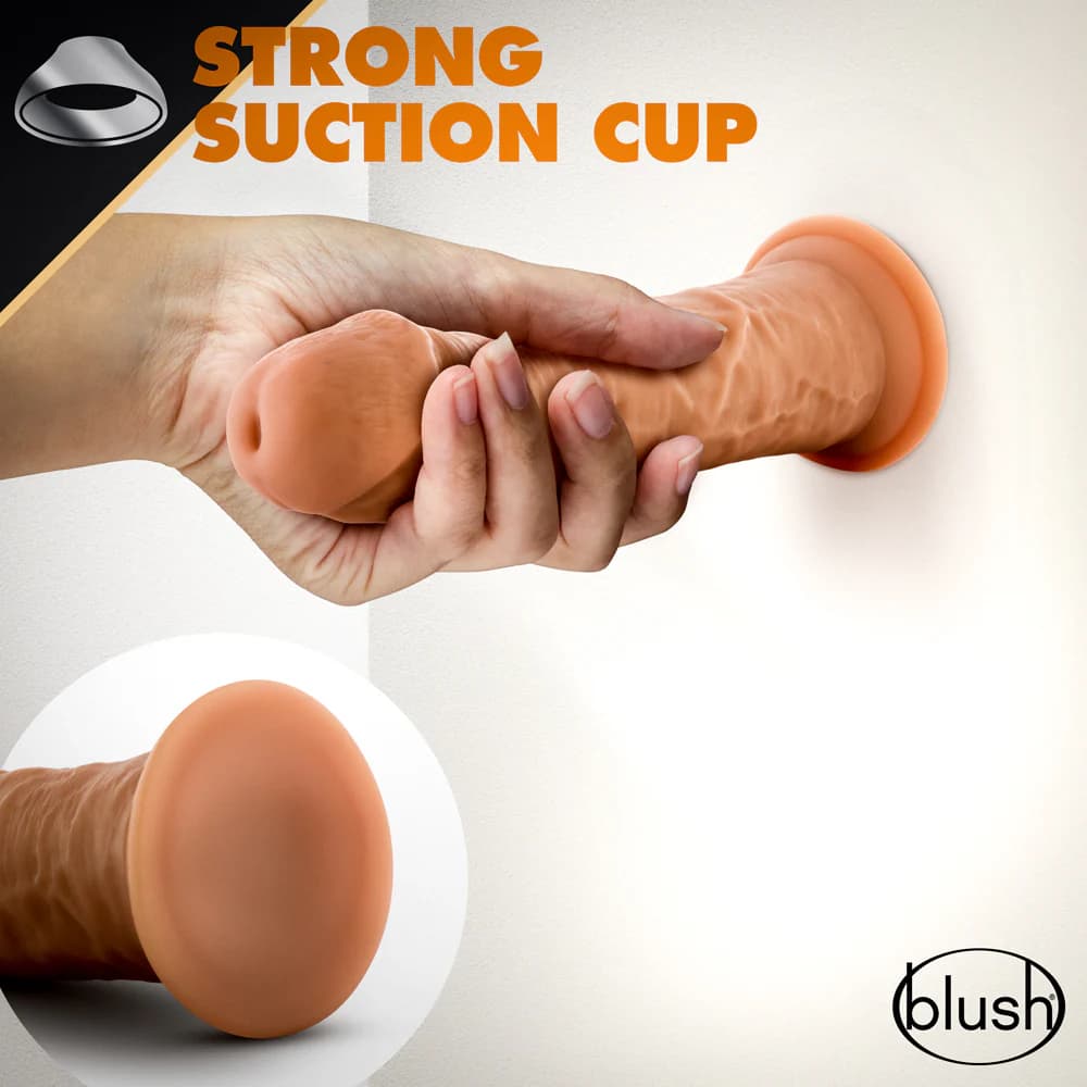 Dr. Skin Glide Realistic 8 in. Self-Lubricating Dildo Tan thumbnail 10