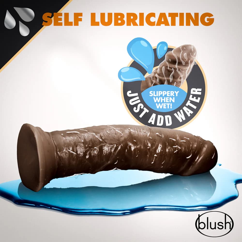 Dr. Skin Glide Realistic 8 in. Self-Lubricating Dildo Brown thumbnail 10