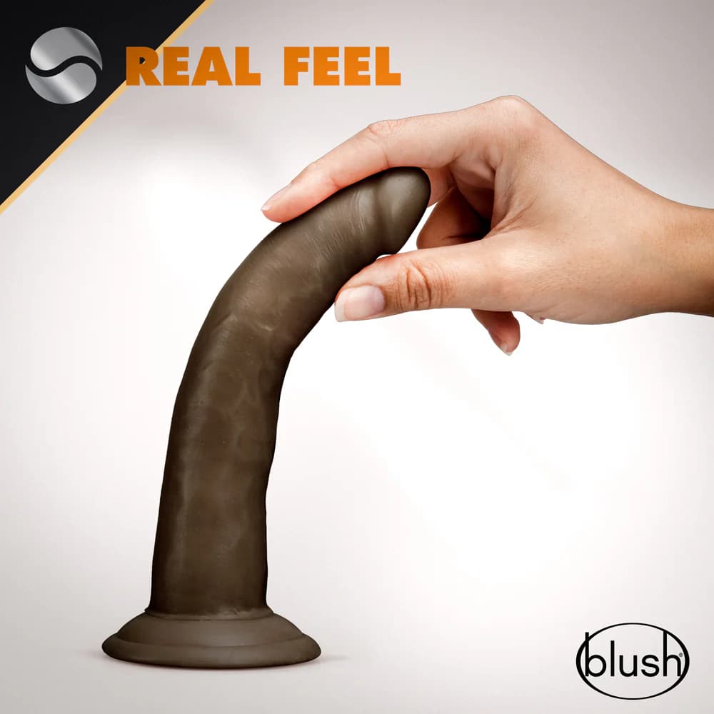 Dr. Skin Glide Realistic 7.5 in. Self-Lubricating Dildo Brown thumbnail 8
