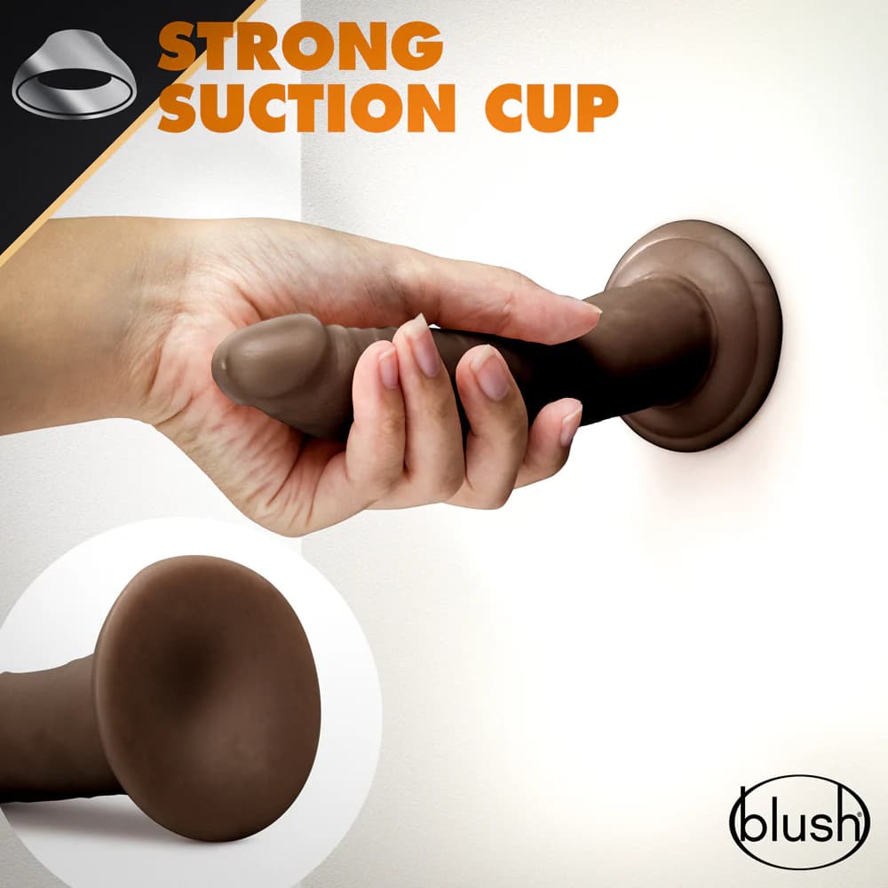 Dr. Skin Glide Realistic 7.5 in. Self-Lubricating Dildo Brown thumbnail 9