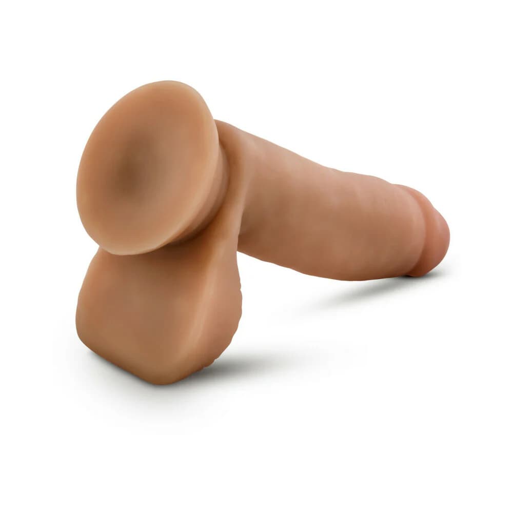 Dr. Skin Glide Realistic 7 in. Self-Lubricating Dildo with Balls Tan thumbnail 5