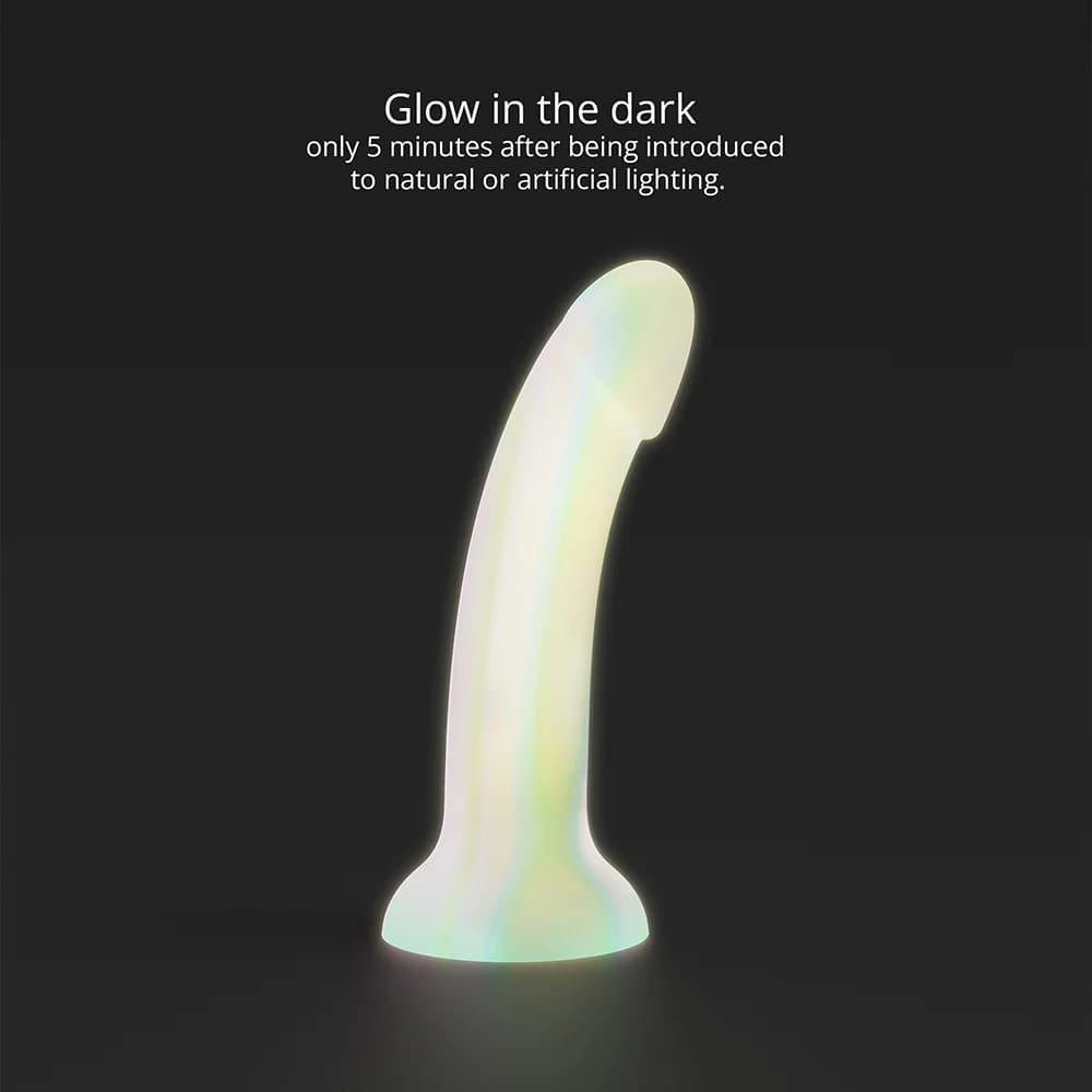 Love to Love Dildolls Fantasia Glow-in-the-Dark 7 in. Silicone Dildo Pastels thumbnail 5