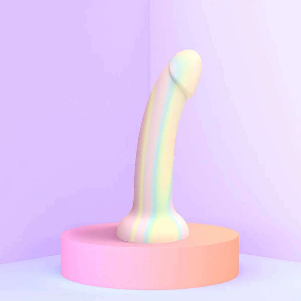Love to Love Dildolls Fantasia Glow-in-the-Dark 7 in. Silicone Dildo Pastels thumbnail 6