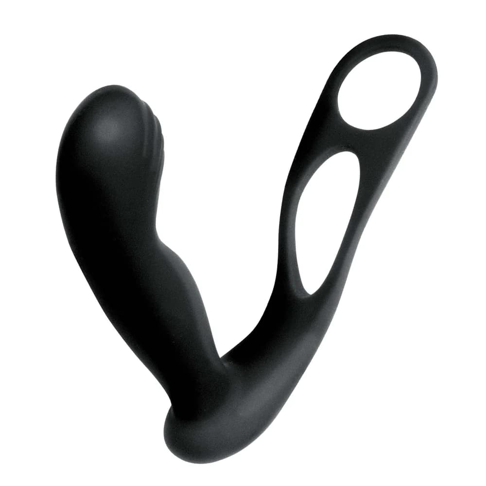 Butts Up Prostate Massager With Scrotum & Cock Ring Black thumbnail