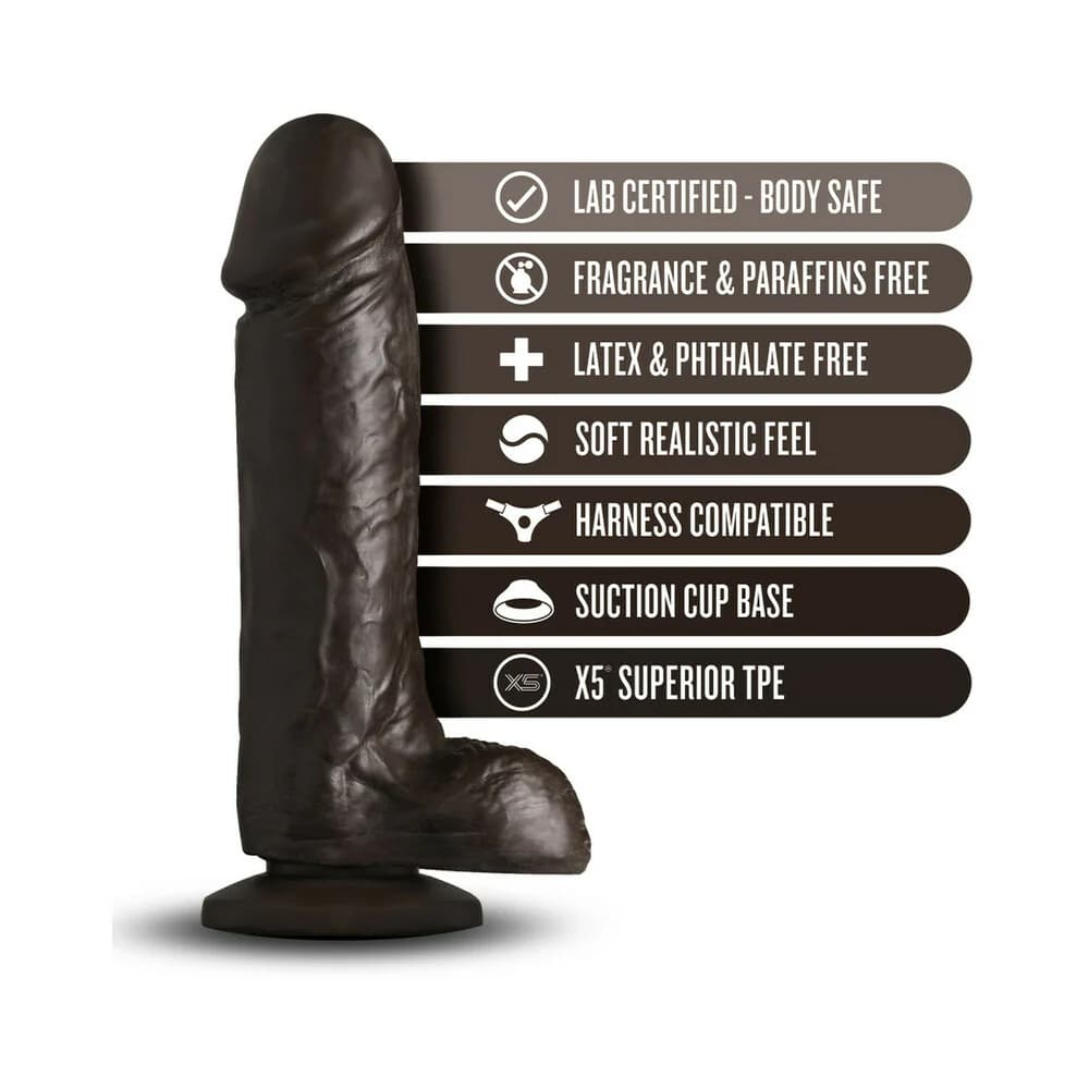 Loverboy The Movie Star Realistic 8 in. Dildo with Balls Brown thumbnail