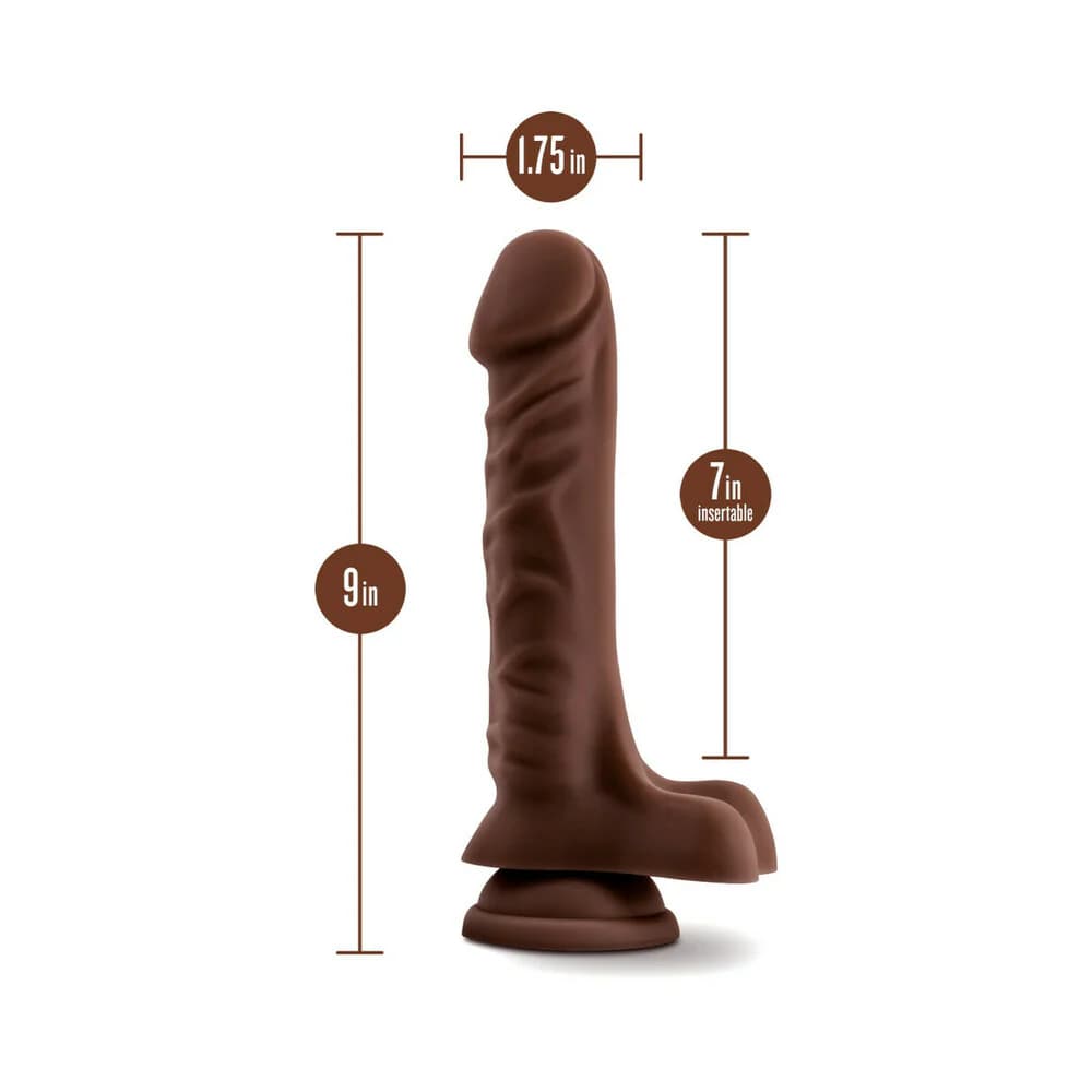 Loverboy The DJ Realistic 9 in. Dildo with Balls Brown thumbnail 6
