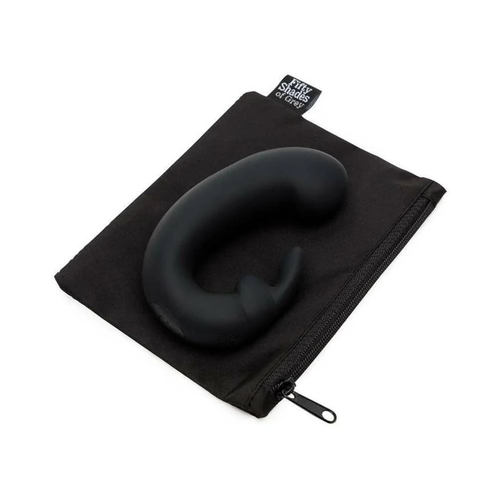 Fifty Shades of Grey Sensation Rechargeable Silicone G-Spot Rabbit Vibrator Black thumbnail 5