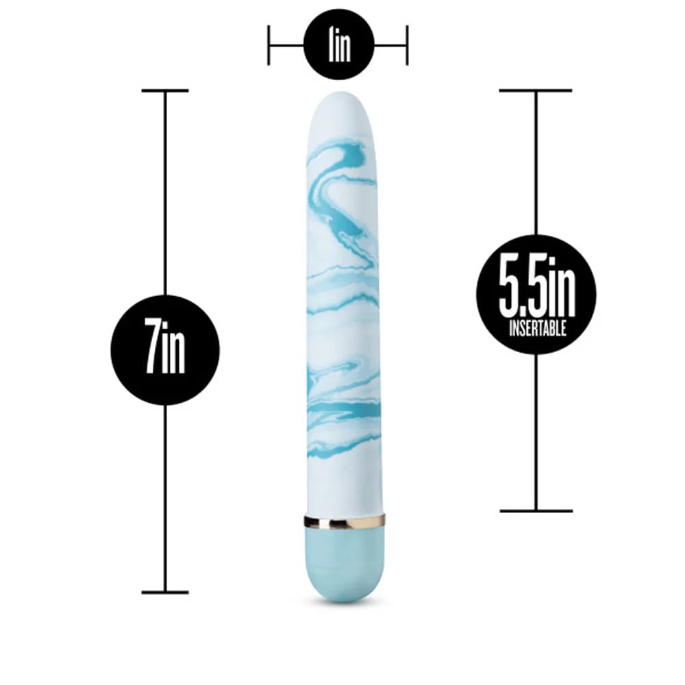 The Collection Blueberry Haze Slimline Vibrator Blue thumbnail 6