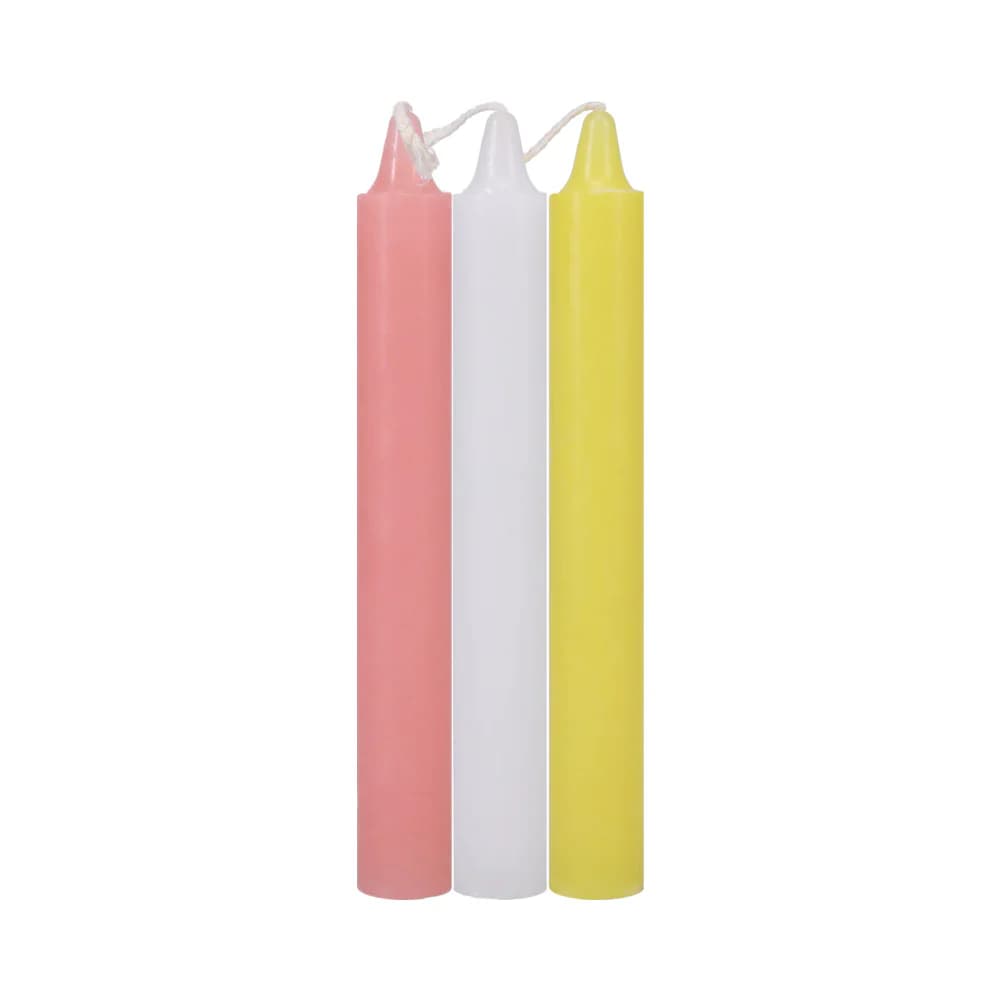 Japanese Drip Candles 3-Pack Pink, White, Yellow thumbnail