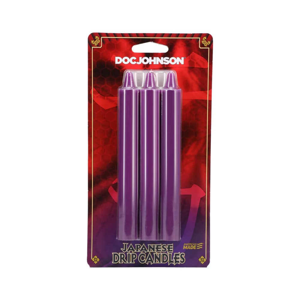 Japanese Drip Candles 3-Pack Purple thumbnail