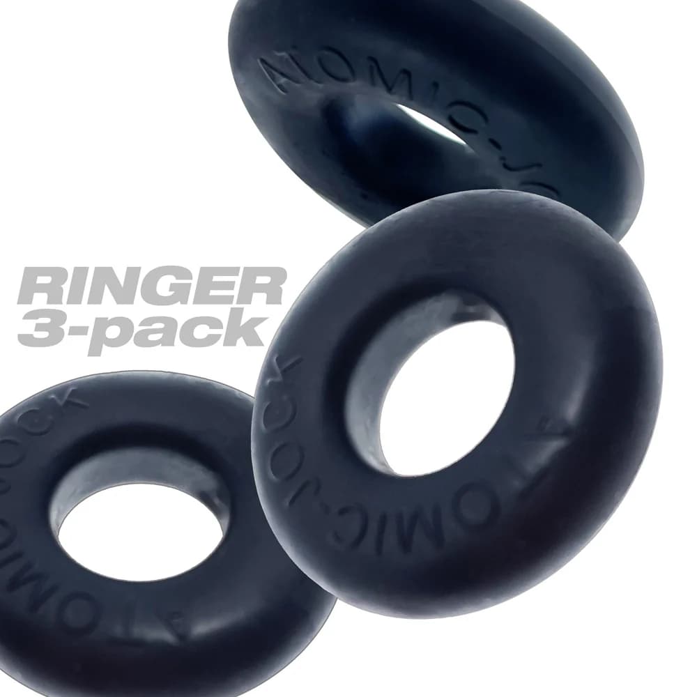 OxBalls Ringer Cockring 3-Pack Plus+Silicone Special Edition Night thumbnail