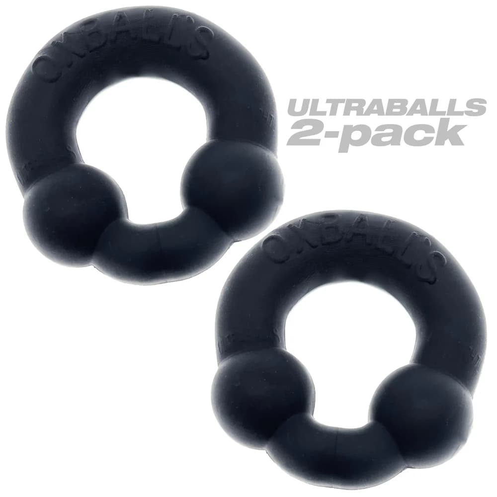 OxBalls Ultraballs 2-Pack Cockring Plus+Silicone Special Edition Night thumbnail