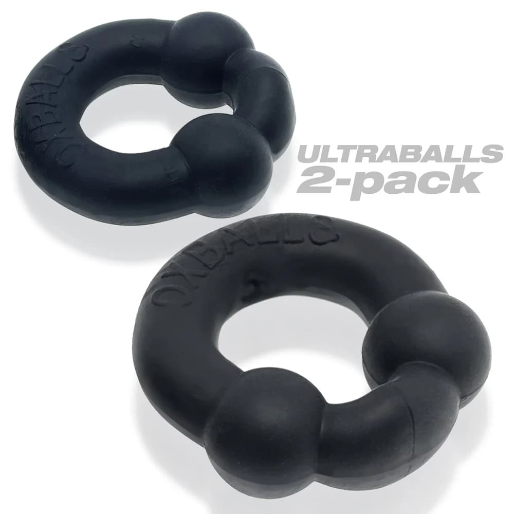 OxBalls Ultraballs 2-Pack Cockring Plus+Silicone Special Edition Night thumbnail