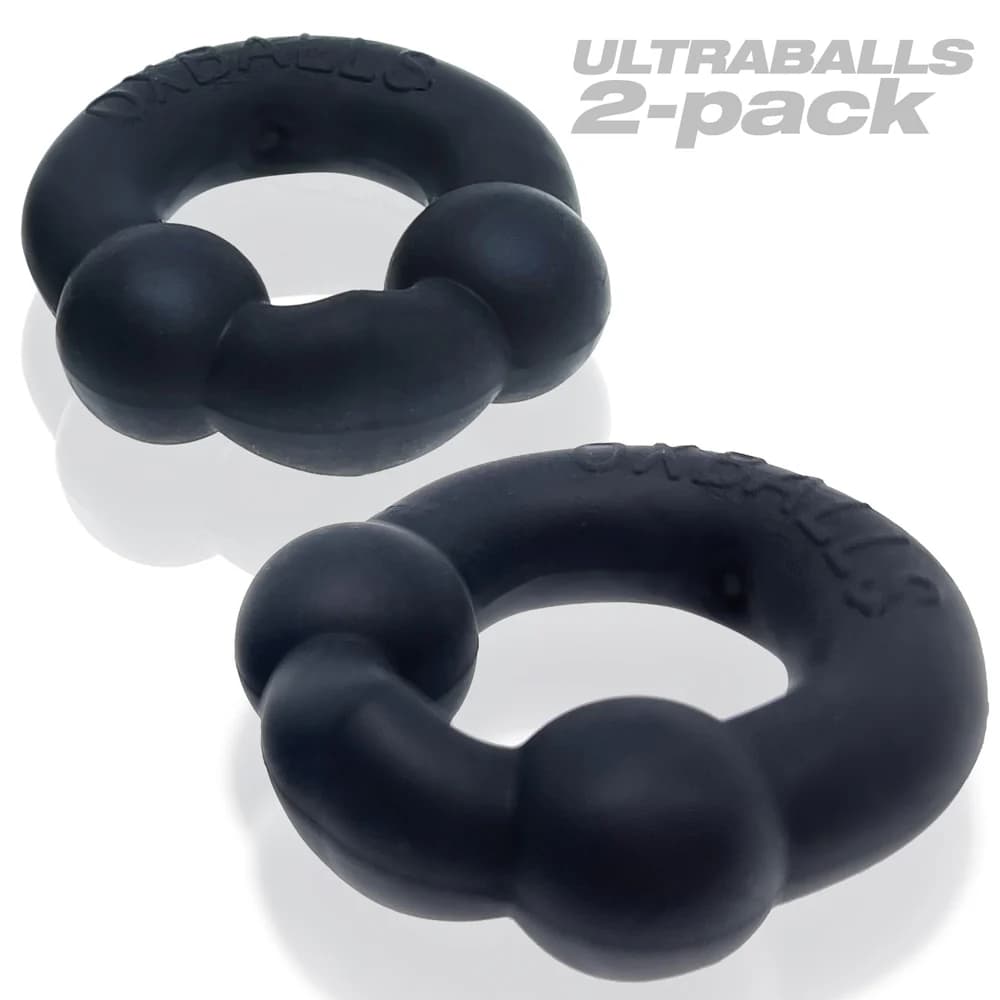 OxBalls Ultraballs 2-Pack Cockring Plus+Silicone Special Edition Night thumbnail
