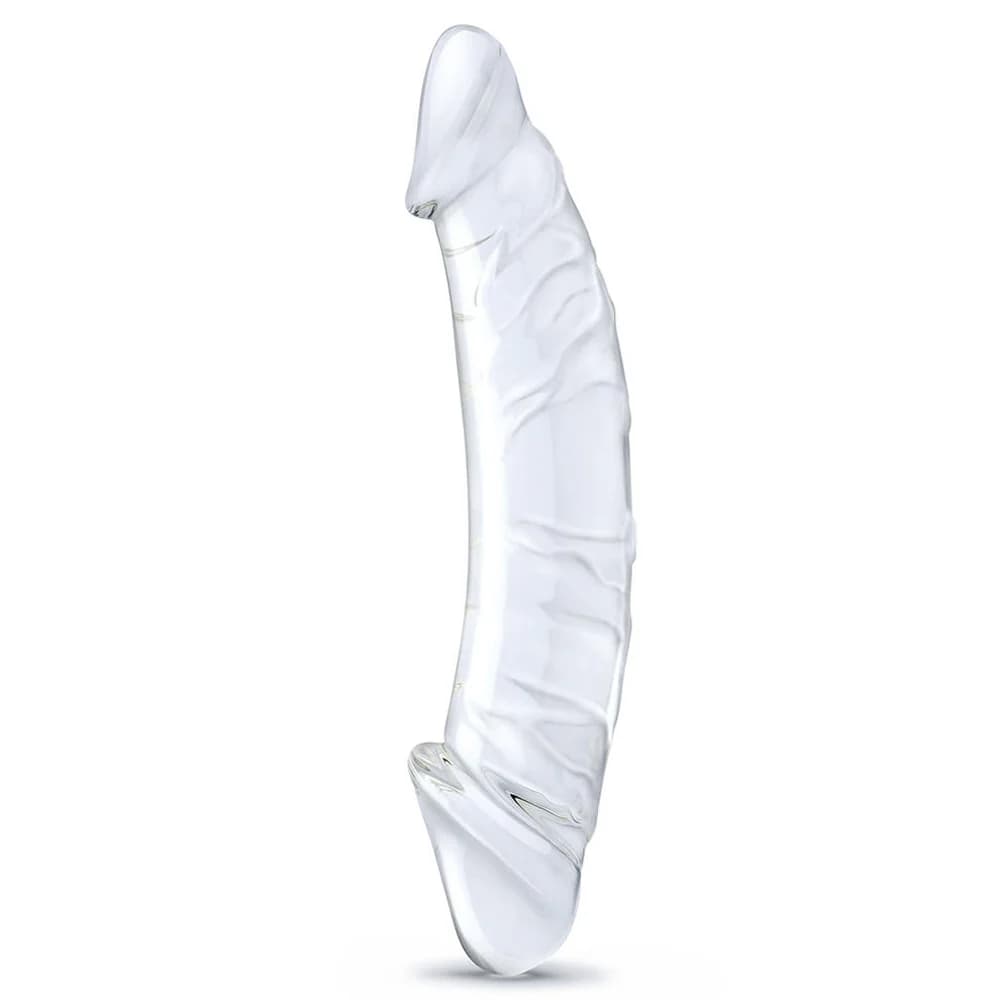 Glas 10.5 in. Girthy Realistic Glass Double Dong Dildo thumbnail