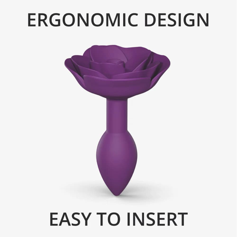 Love to Love Open Roses Silicone Anal Plug Purple Rain Small thumbnail