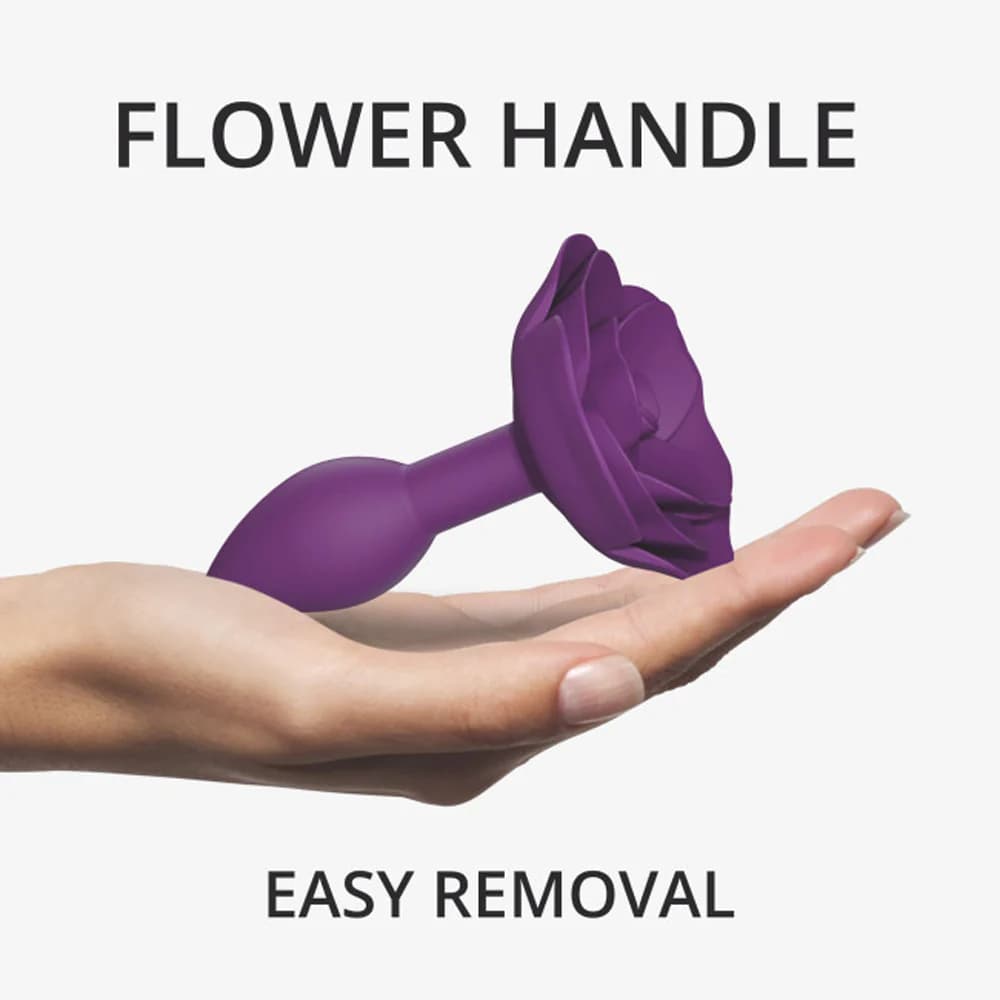 Love to Love Open Roses Silicone Anal Plug Purple Rain Small thumbnail