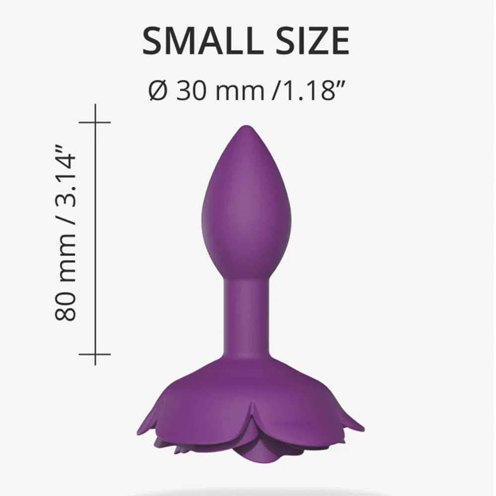 Love to Love Open Roses Silicone Anal Plug Purple Rain Small thumbnail 5