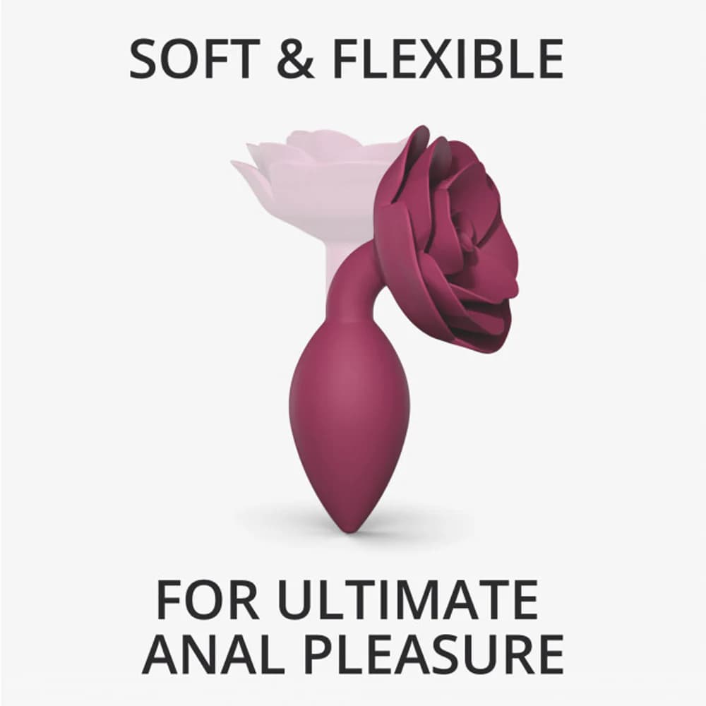 Love to Love Open Roses Silicone Anal Plug Plum Star Medium thumbnail 2