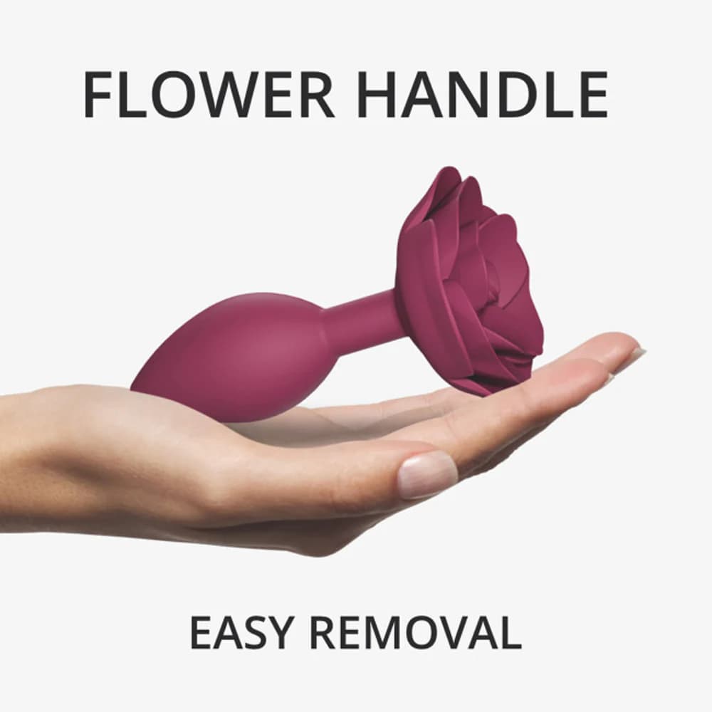 Love to Love Open Roses Silicone Anal Plug Plum Star Medium thumbnail 4