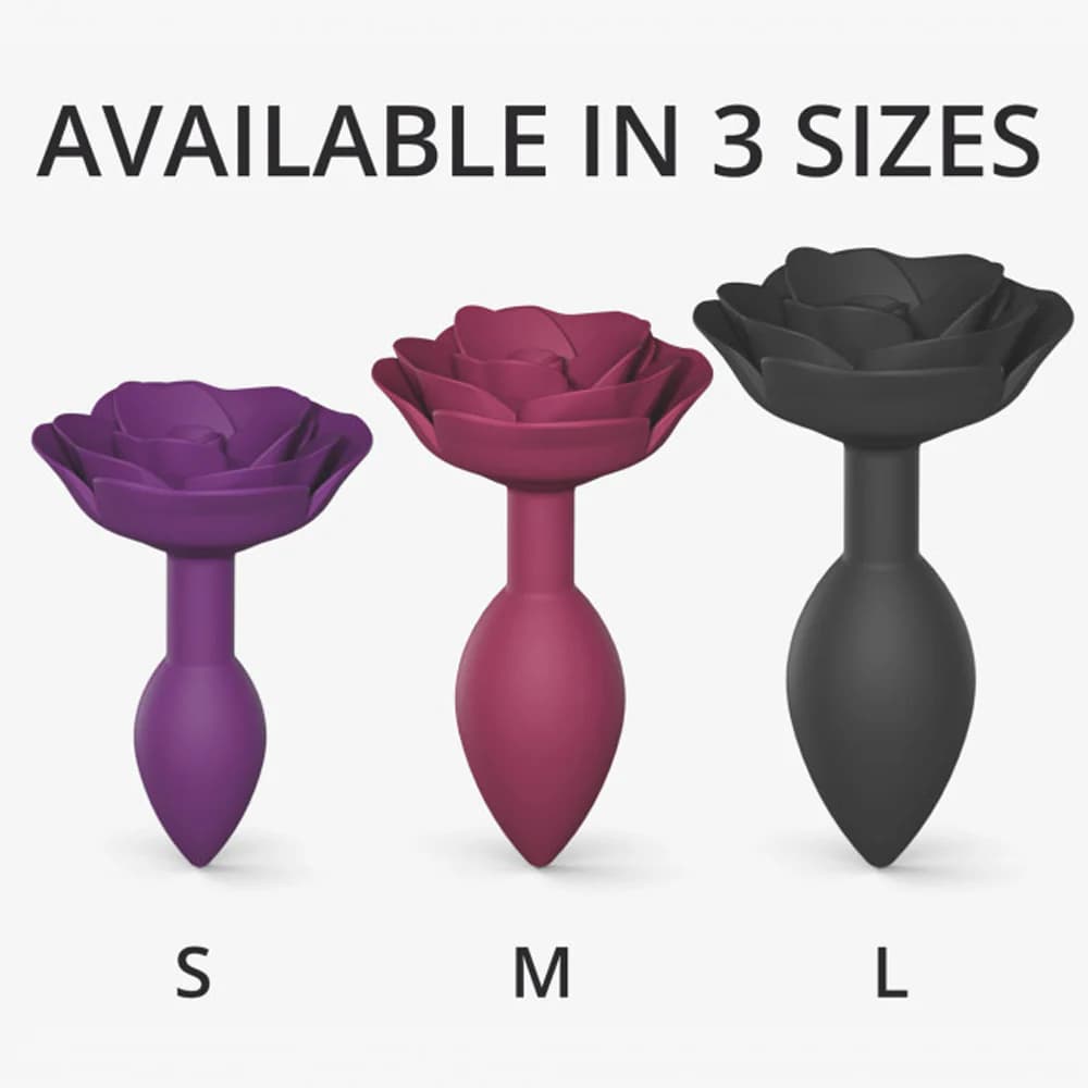 Love to Love Open Roses Silicone Anal Plug Plum Star Medium thumbnail 6