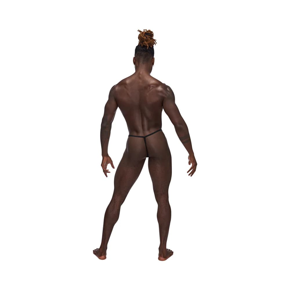 Male Power Sexagon Posing Strap Gray O/S thumbnail 4
