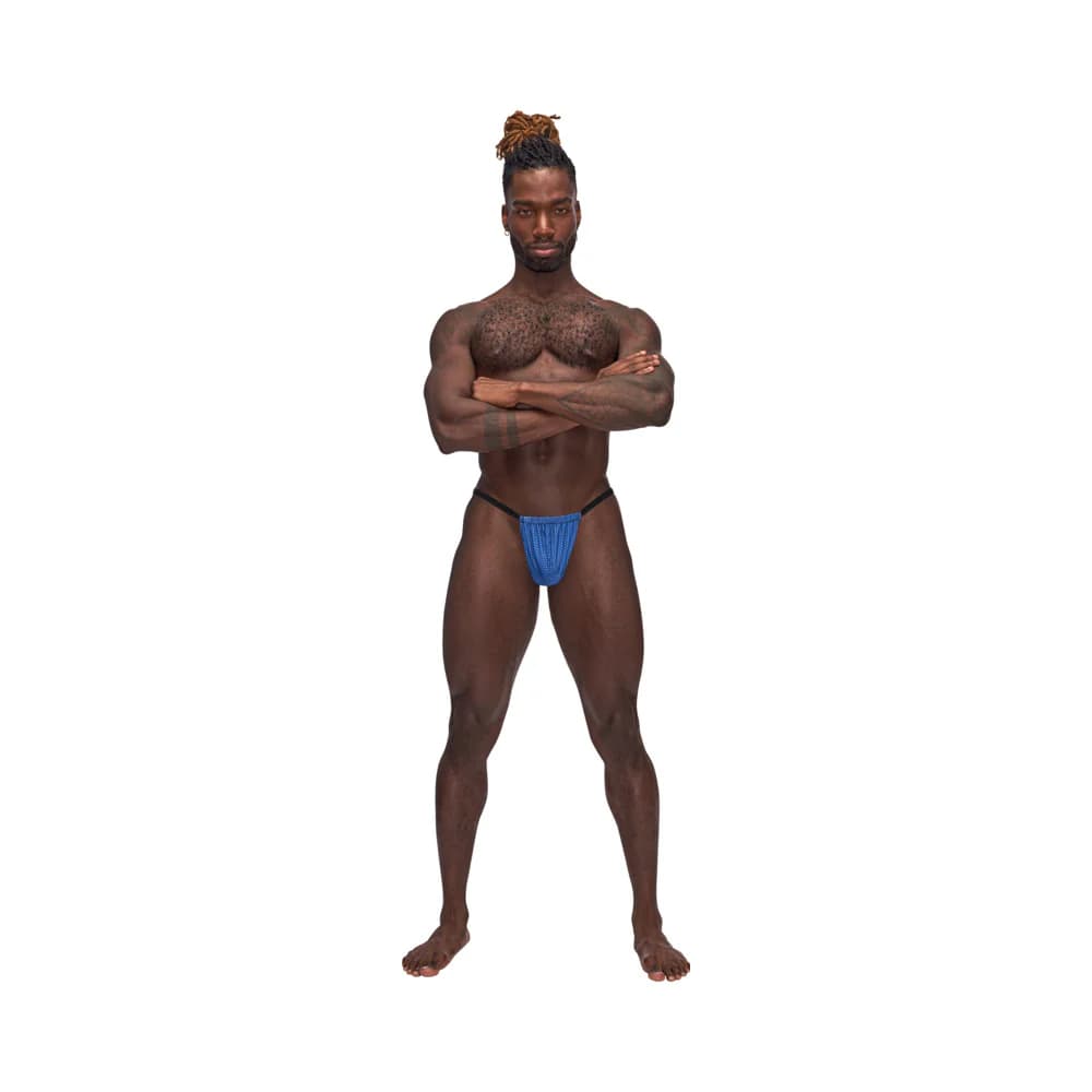 Male Power Sexagon Posing Strap Royal O/S thumbnail 2