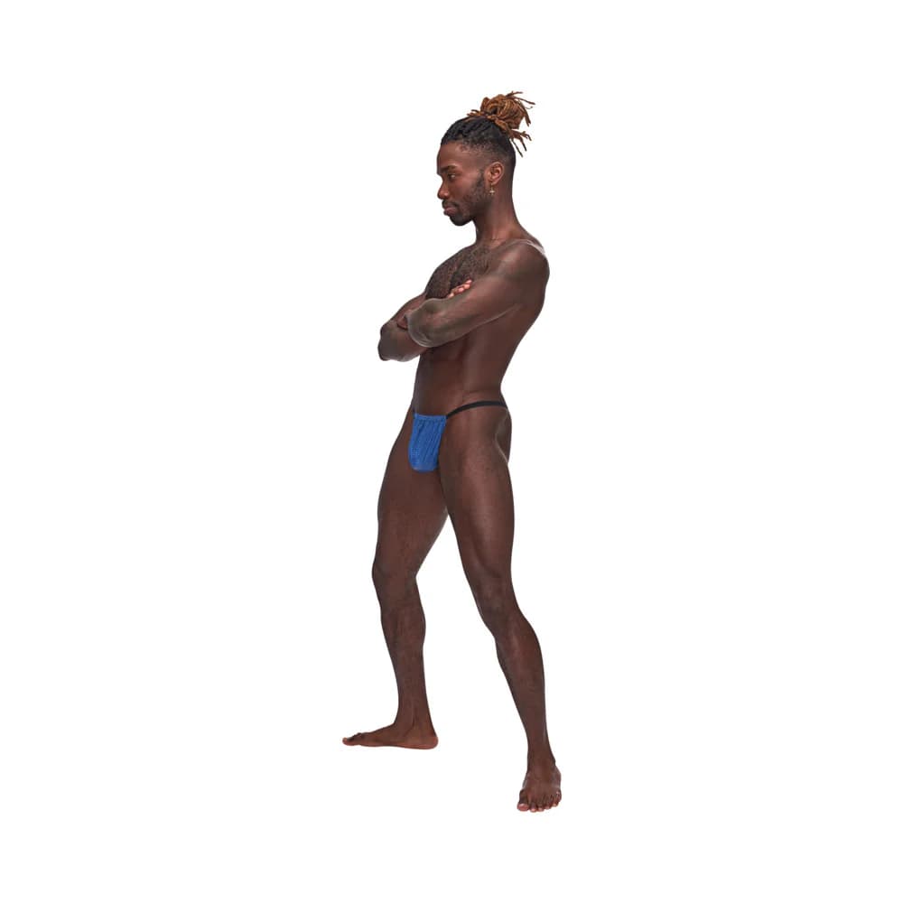 Male Power Sexagon Posing Strap Royal O/S thumbnail 3