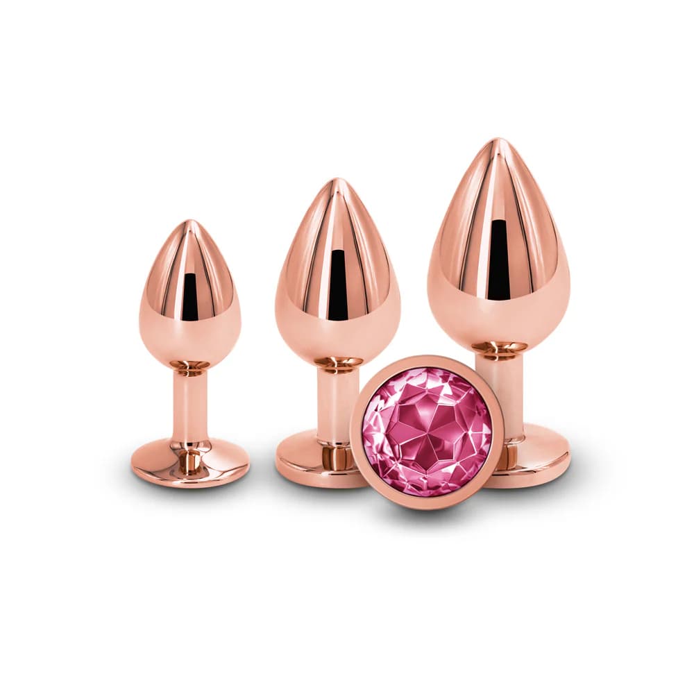Rear Assets 3-Piece Metal Plug Kit Rose Gold/Pink thumbnail