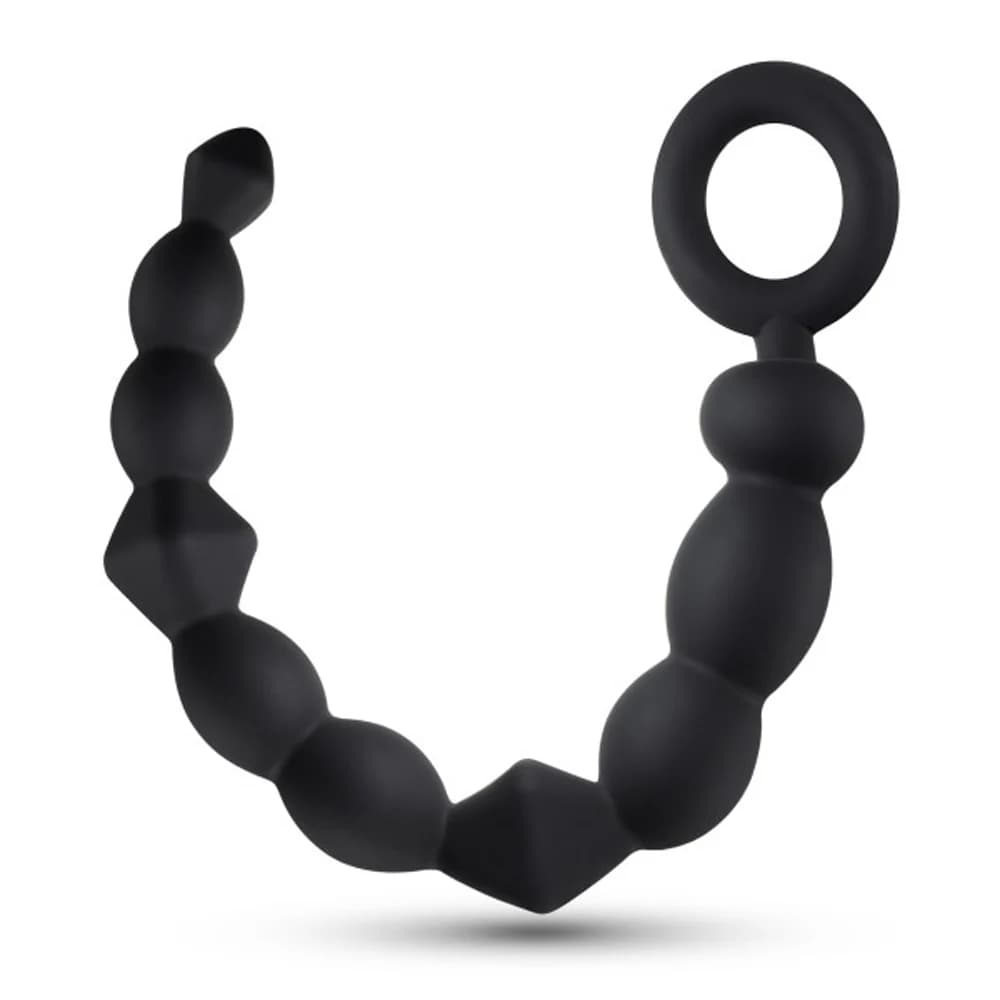 Anal Adventures Platinum Silicone Beginner Anal Beads Black thumbnail