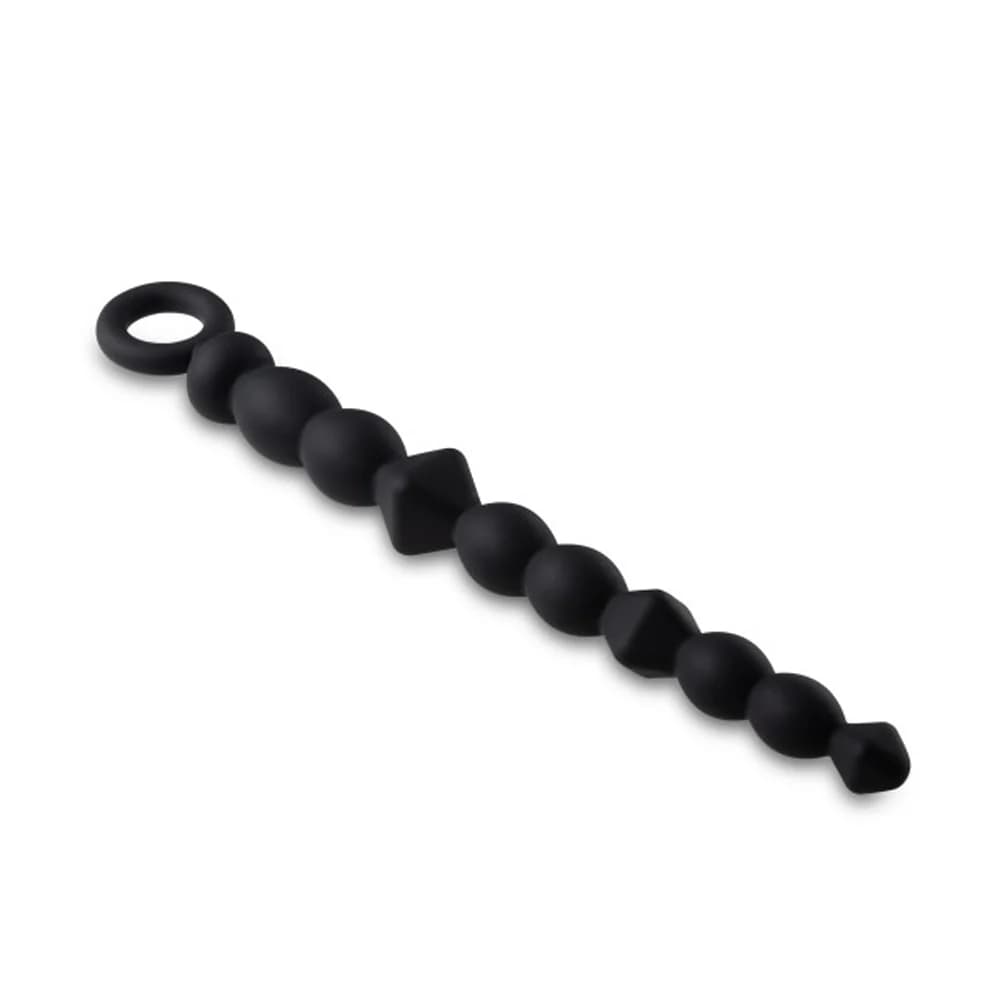 Anal Adventures Platinum Silicone Beginner Anal Beads Black thumbnail