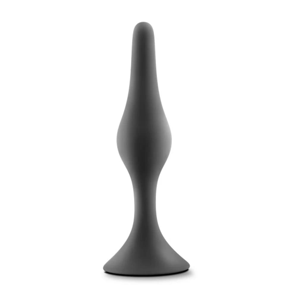 Anal Adventures Platinum Silicone Beginner Plug Medium Black thumbnail 2