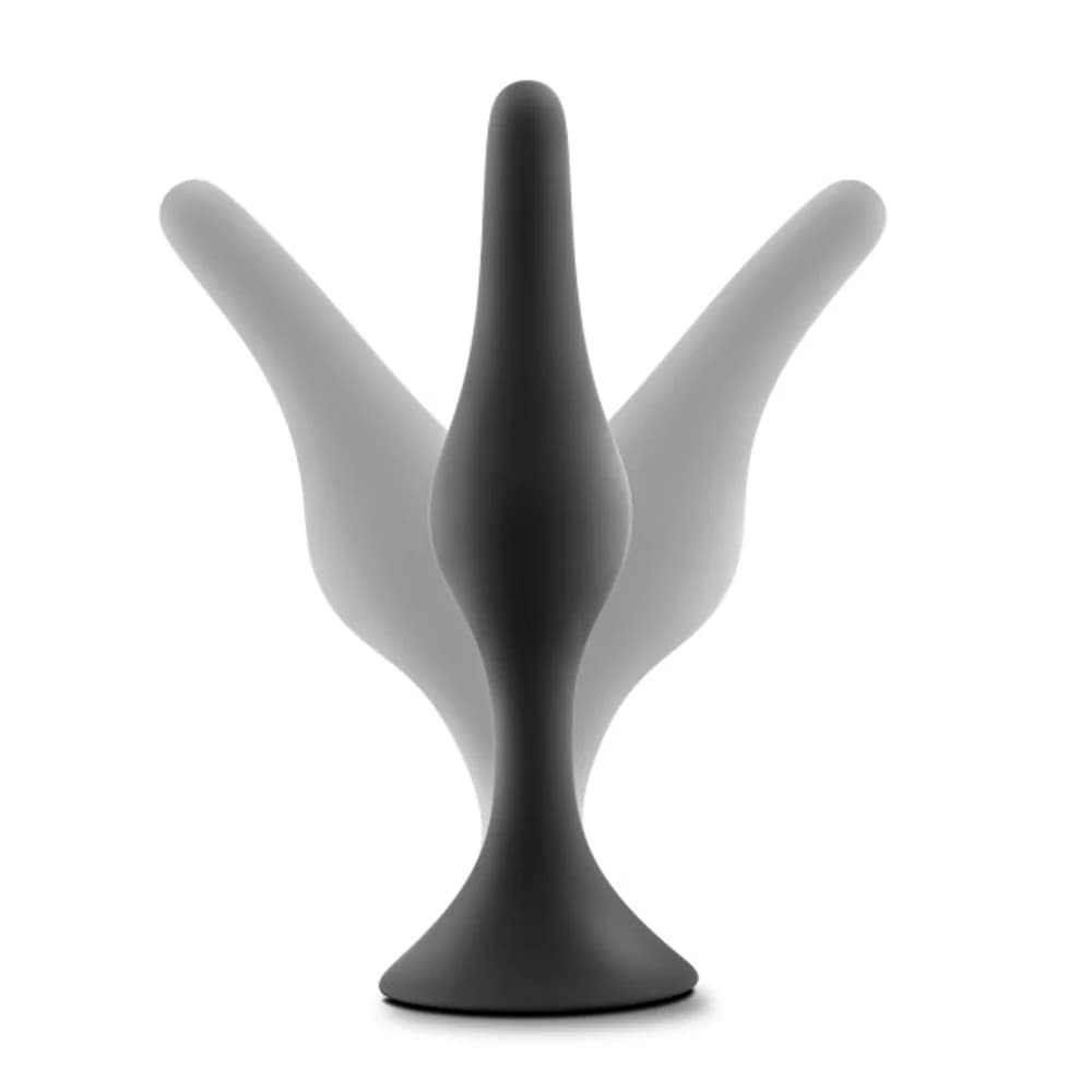 Anal Adventures Platinum Silicone Beginner Plug Medium Black thumbnail 4