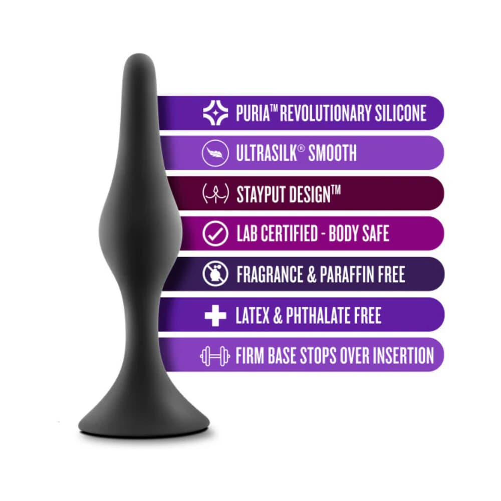 Anal Adventures Platinum Silicone 3-Piece Beginner Plug Kit Black thumbnail 5