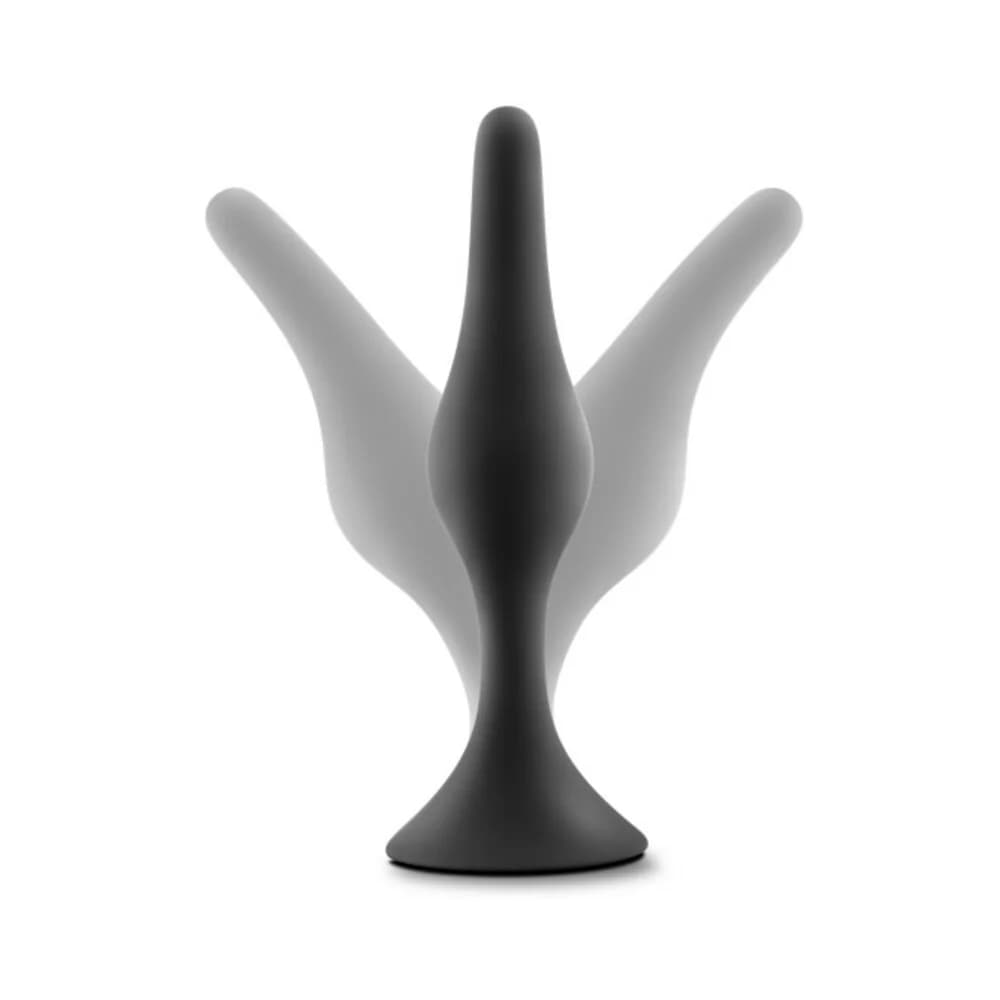 Anal Adventures Platinum Silicone 3-Piece Beginner Plug Kit Black thumbnail 6